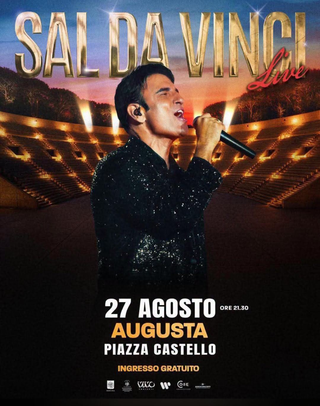 Poster for Concerto di Sal Da Vinci – Augusta d'Estate 2026
