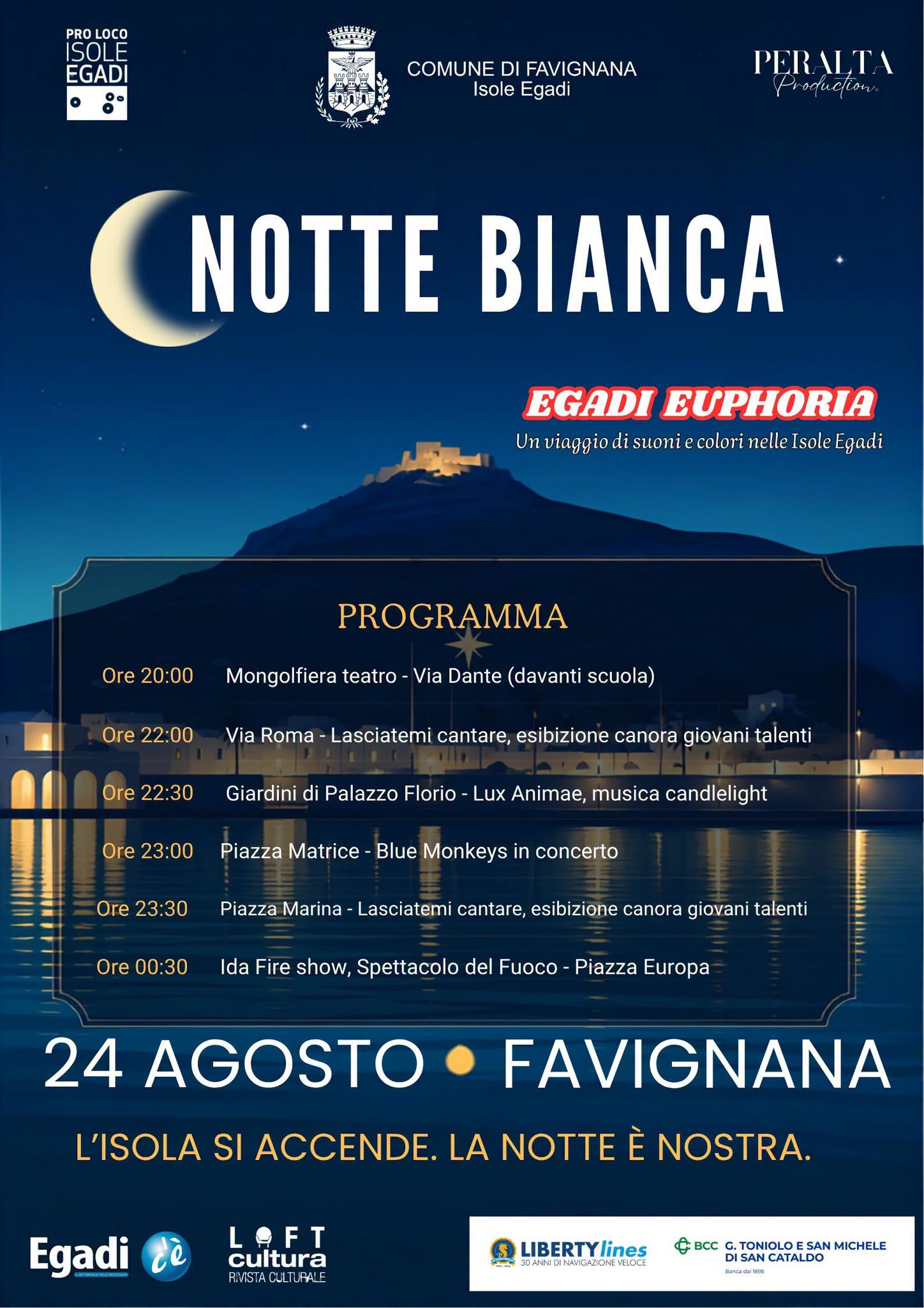 Poster for Notte Bianca – Egadi Euphoria