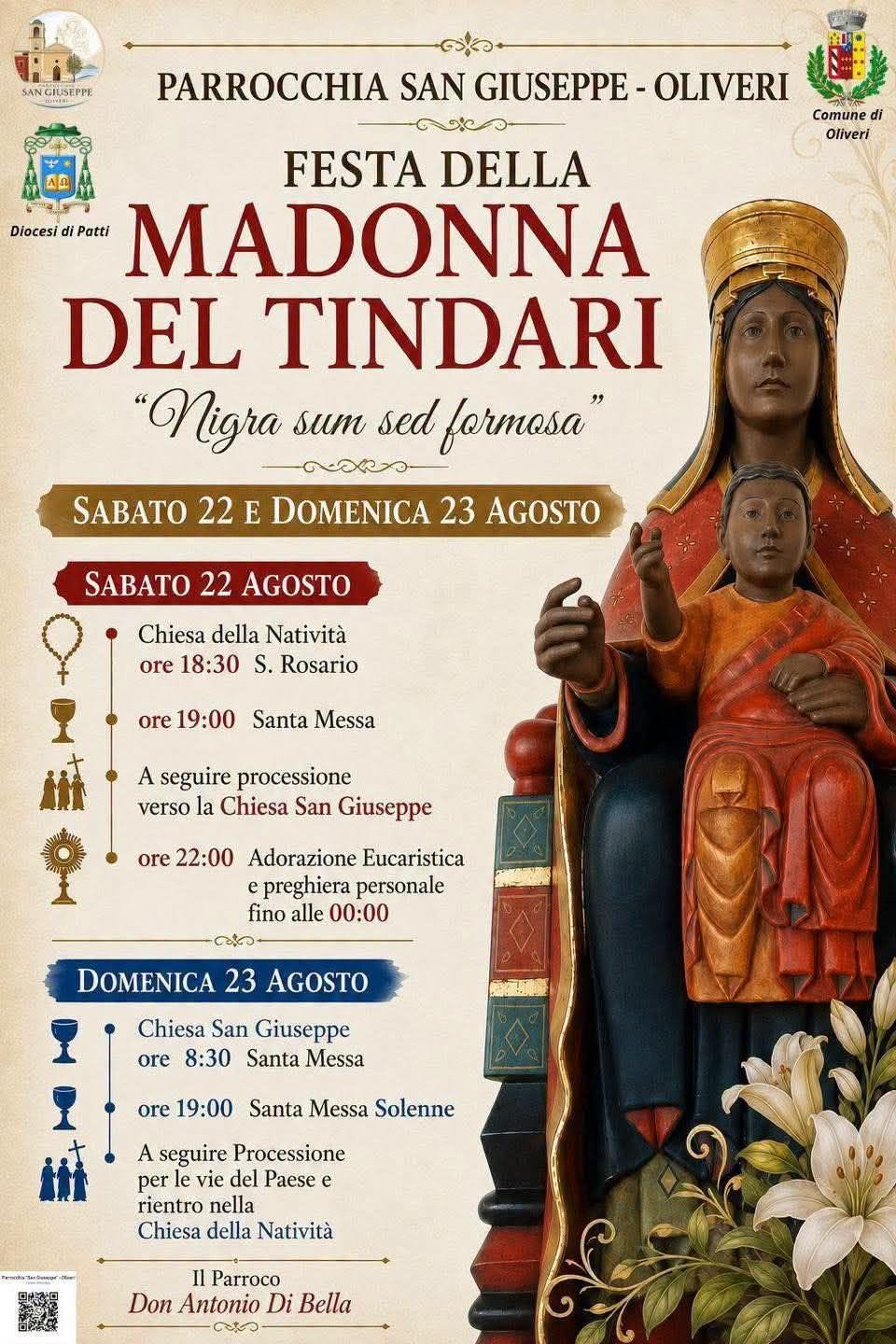 Poster for Santa Messa per la Festa della Madonna del Tindari