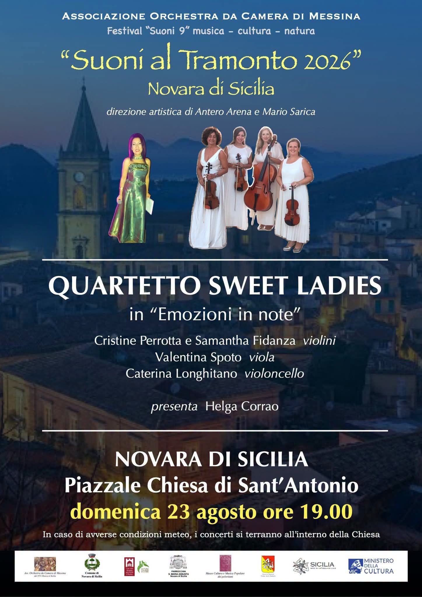 Poster for Suoni al Tramonto 2026 – Quartetto Sweet Ladies in "Emozioni in note"
