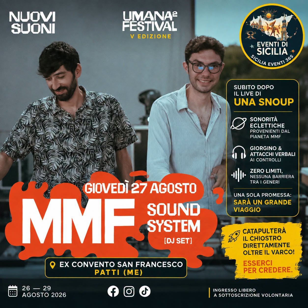 Poster for NUOVI SUONI UMANA² FESTIVAL V EDIZIONE