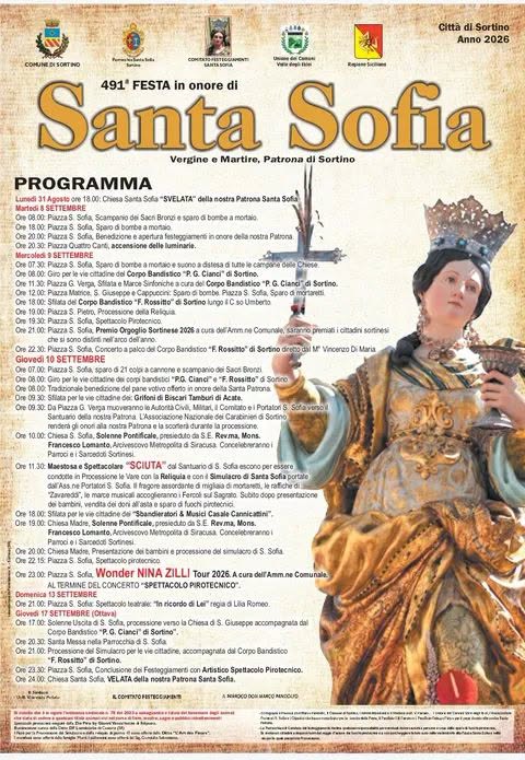 Plakat von Festa di Santa Sofia 2026