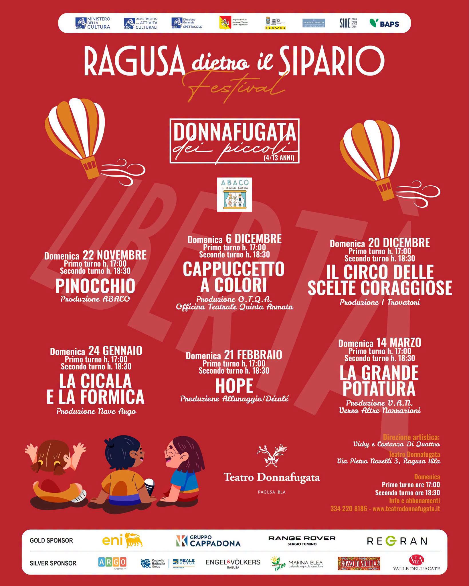 Poster for Donnafugata dei piccoli - rassegna per bambini