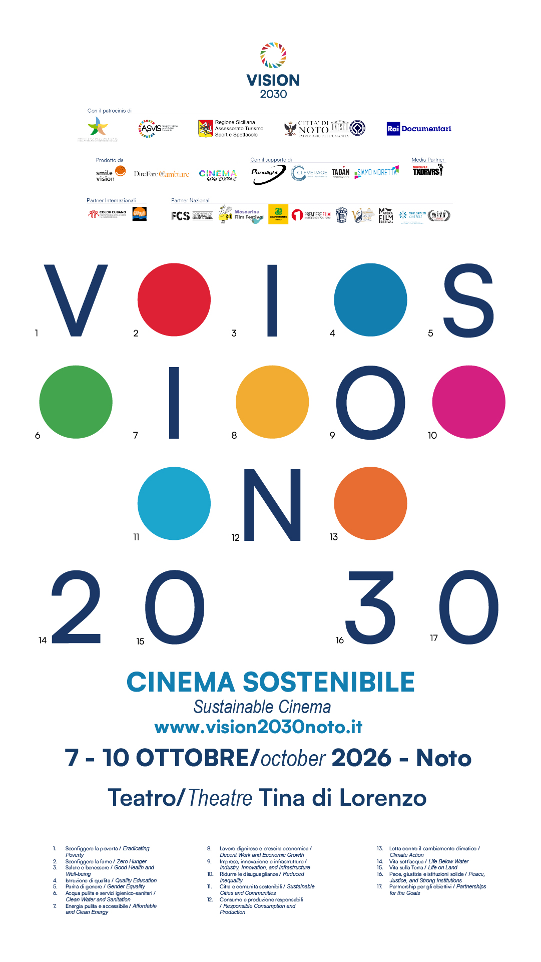 Poster for V Edizione del Festival Vision 2030 – Cinema Sostenibile