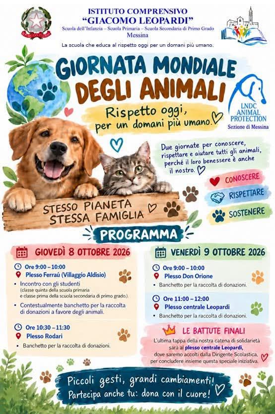 Poster for Giornata Mondiale degli Animali