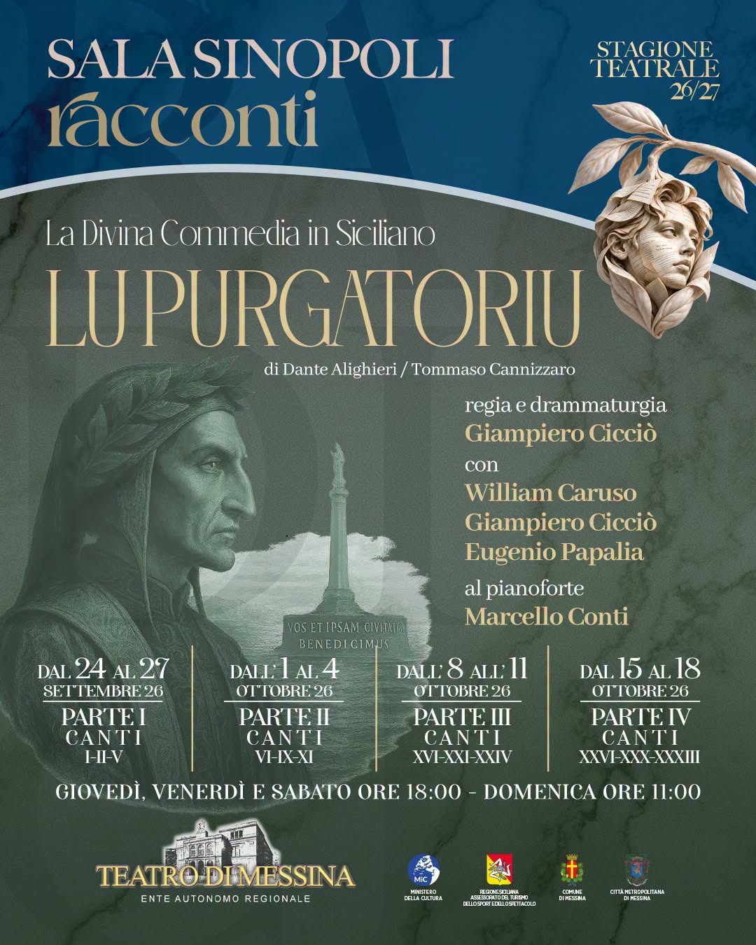 Poster for La Divina Commedia in Siciliano - Lupurgatoriu