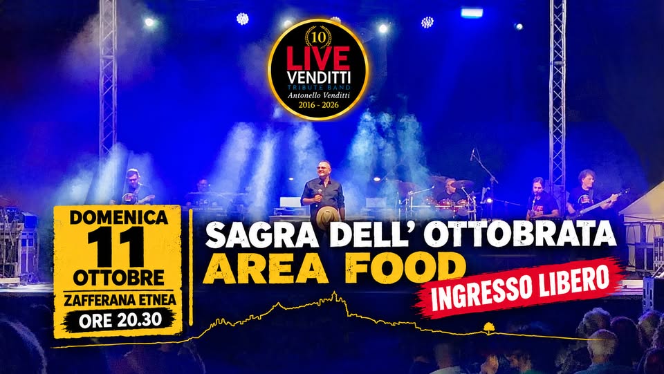 Poster for LiVe Venditti Tribute Band @OTTOBRATA • Zafferana Etnea (CT)