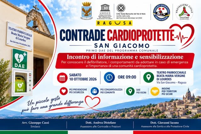 Poster for Contrade Cardioprotette – Incontro di informazione e sensibilizzazione