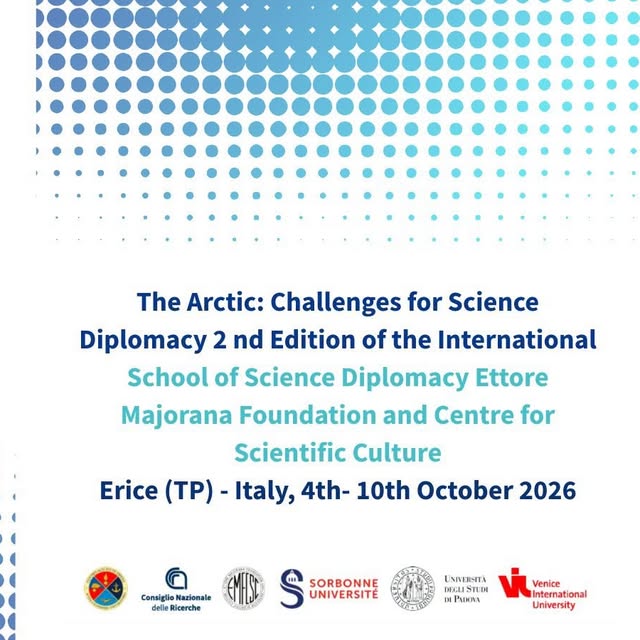 Poster for The Arctic: Challenges for Science Diplomacy - 2nd Edition of the International School of Science Diplomacy