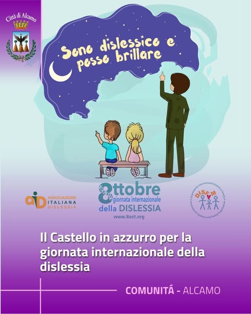 Poster for Il Castello in azzurro per la giornata internazionale della dislessia