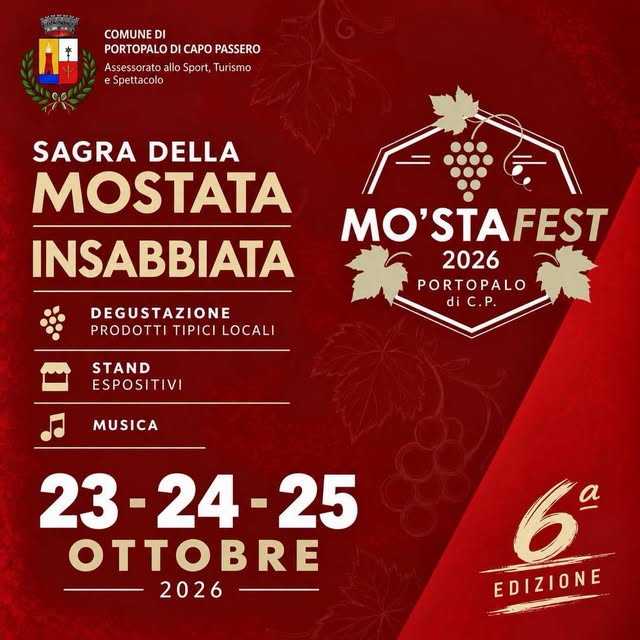 Plakat von Mo'Sta Fest 2026 - Sagra della Mostata e Insabbiata